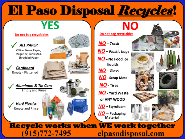 El Paso Disposal Does Recycling Right.